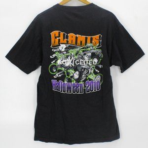 Vintage Glamis Halloween 2010 Black Short Sleeve Graphic T-Shirt Size Large L